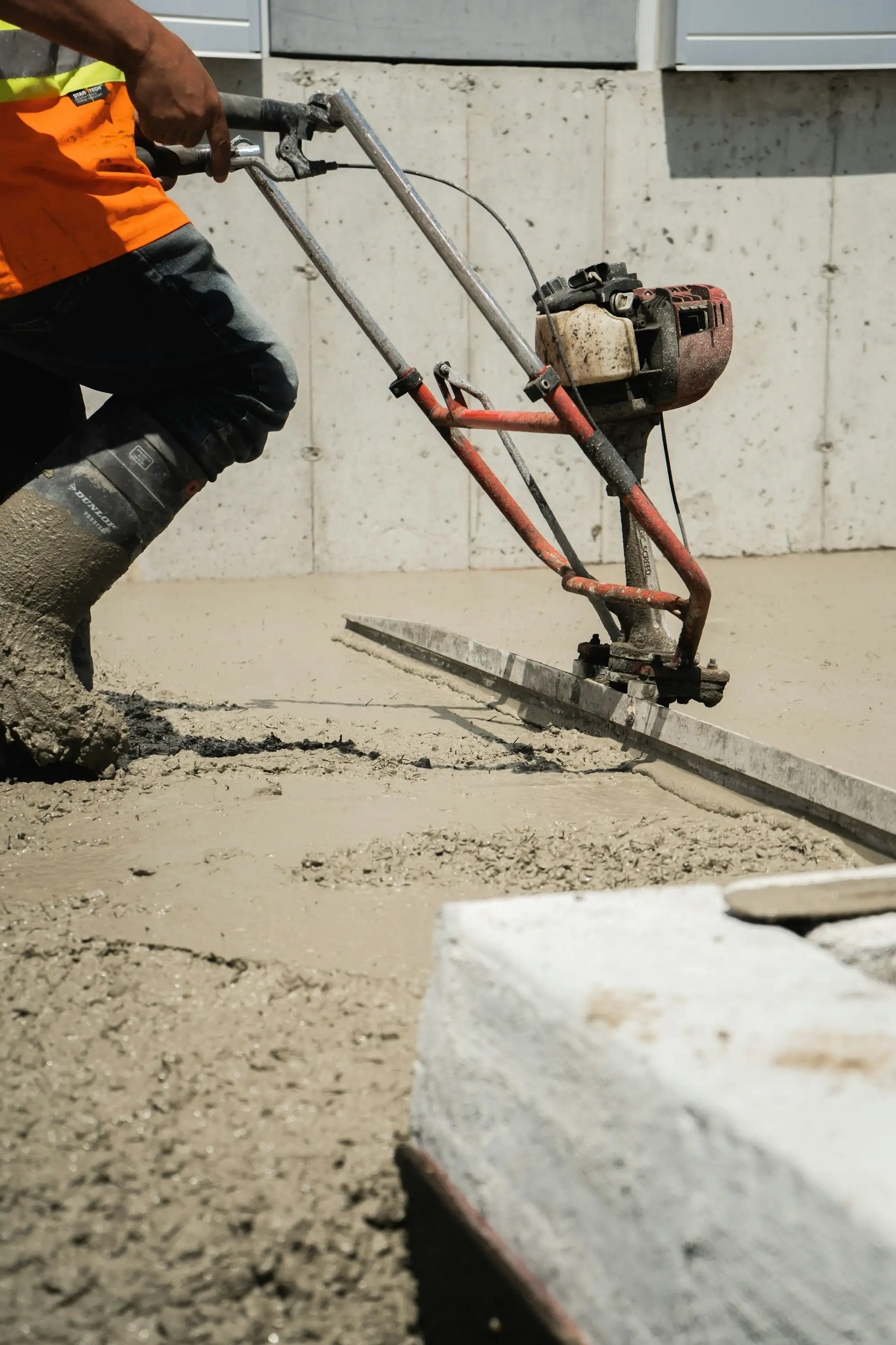Concrete being poured for a house slab on an Australian building site